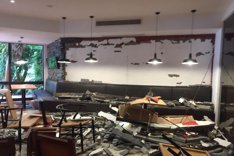 Parede de hotel cai em Évora e provoca pelo menos quatro feridos