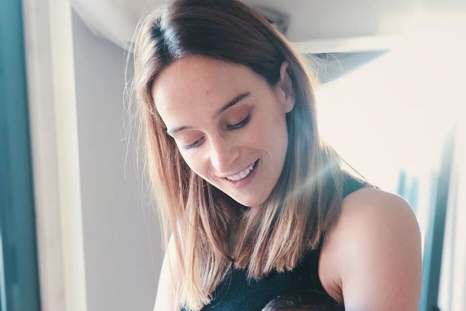 Sara Prata e a pequena Amélia