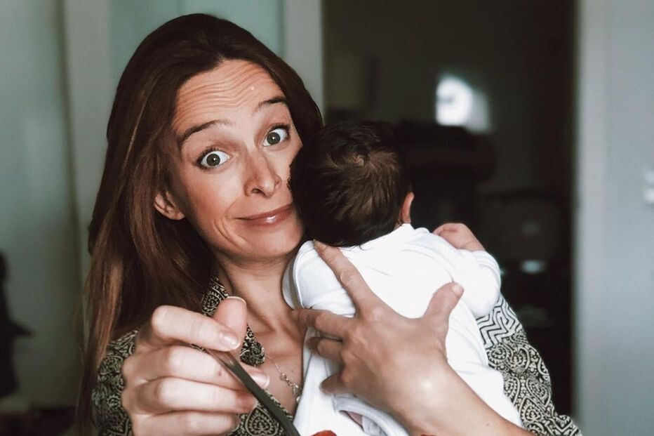 Sara Prata e a pequena Amélia