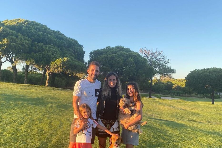 João Moutinho com a família