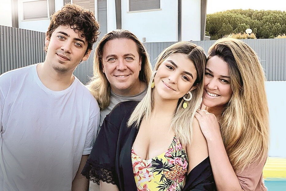 Bárbara Bandeira com a família