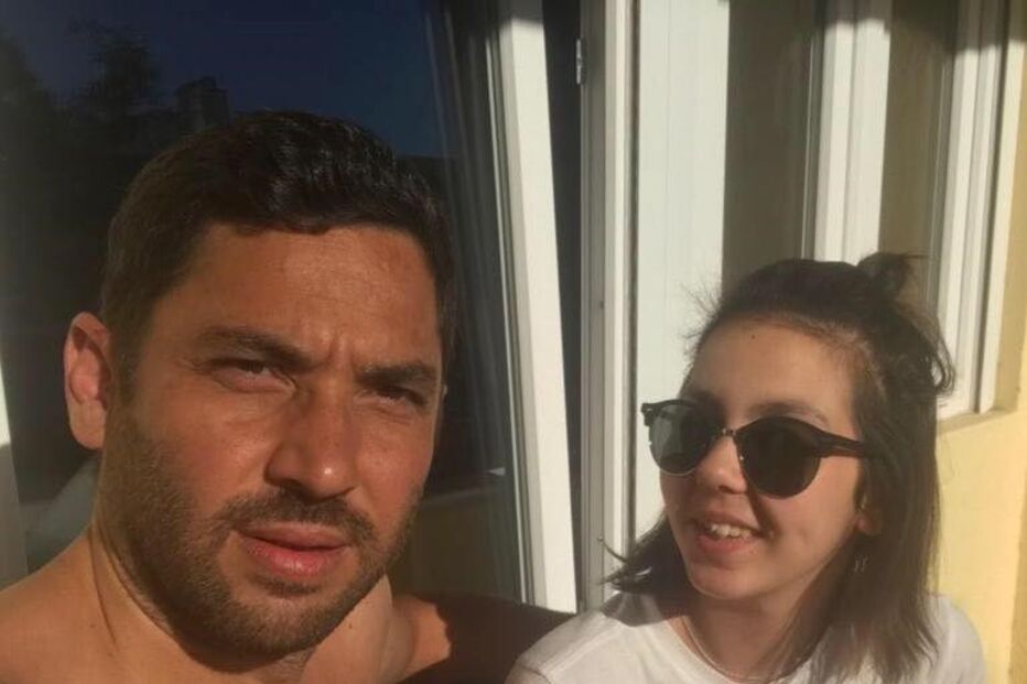 Beatriz com o pai João Ricardo