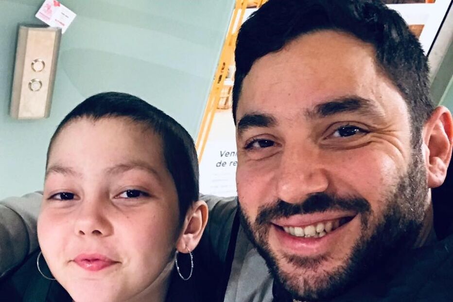 Beatriz com o pai João Ricardo