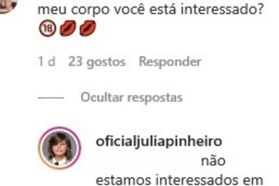 Comentário de Júlia Pinheiro