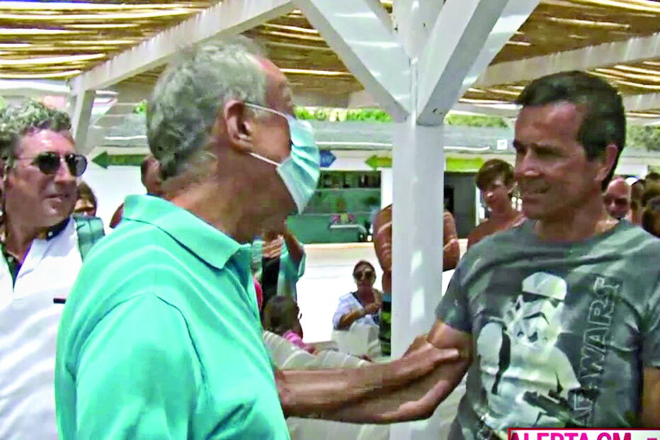 Presidente da República e apresentador estiveram juntos durante a passagem pela ilha de Porto Santo  