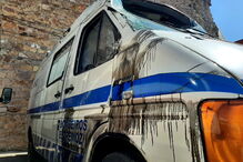 Carrinha dos bombeiros envolvido no acidente