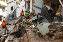 Beirute, destroços, explosão, buscas
