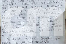 Carta encontrada junto a bebé abandonado no Cacém