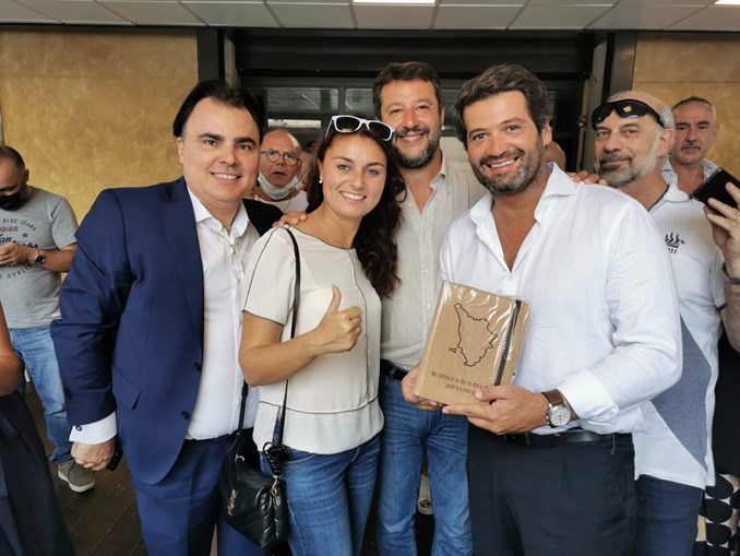 André Ventura e Salvini juntos em Itália