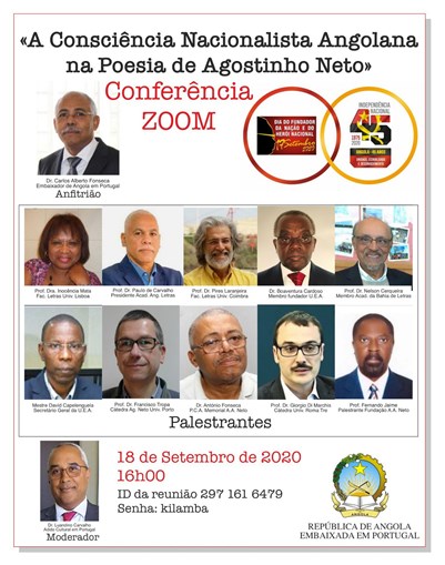Cartaz da conferência com participantes