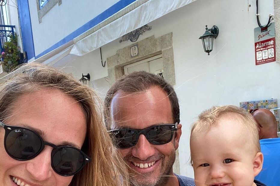 Frederico Varandas com a mulher e o filho