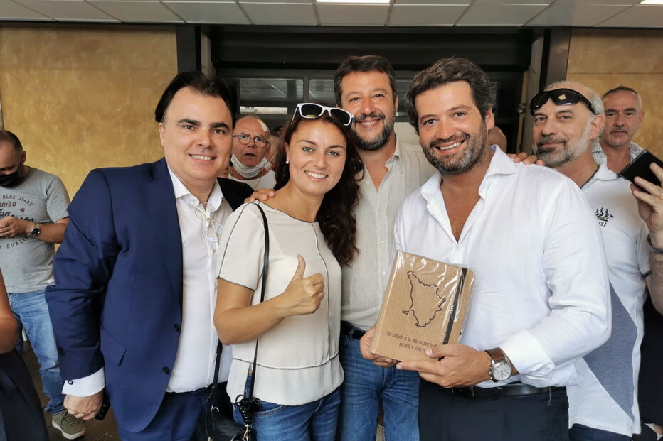 André Ventura e Salvini juntos em Itália