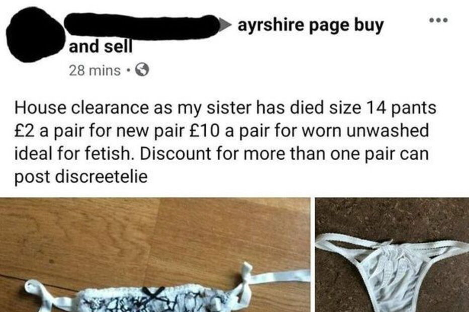 Homem gerou polémica com publicação de venda de roupa interior da irmã que morreu