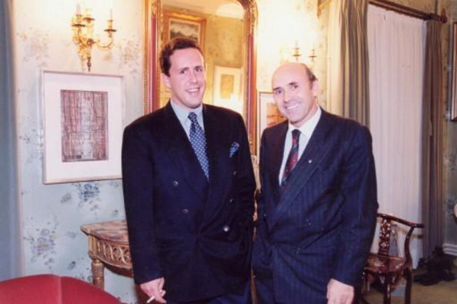 Miguel de Sousa Cintra com o pai, José de Sousa Cintra