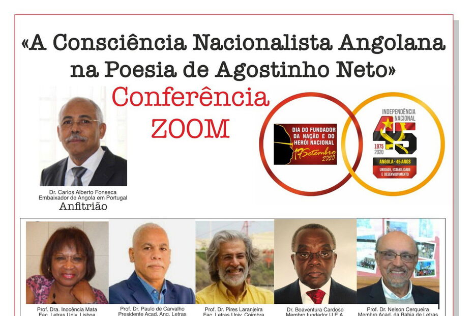 Cartaz da conferência com participantes