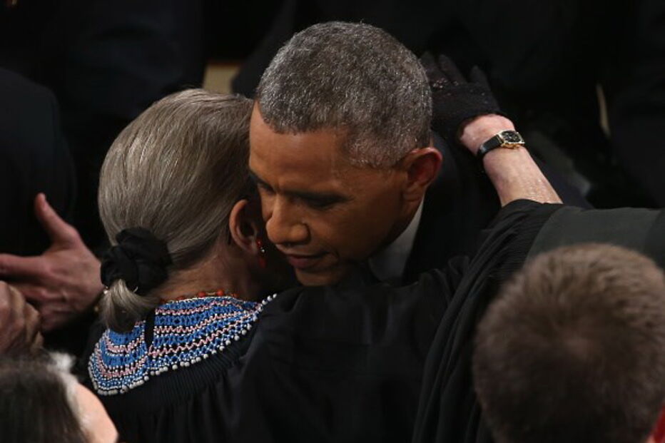 Barack Obama e Ruth Bader Ginsburg