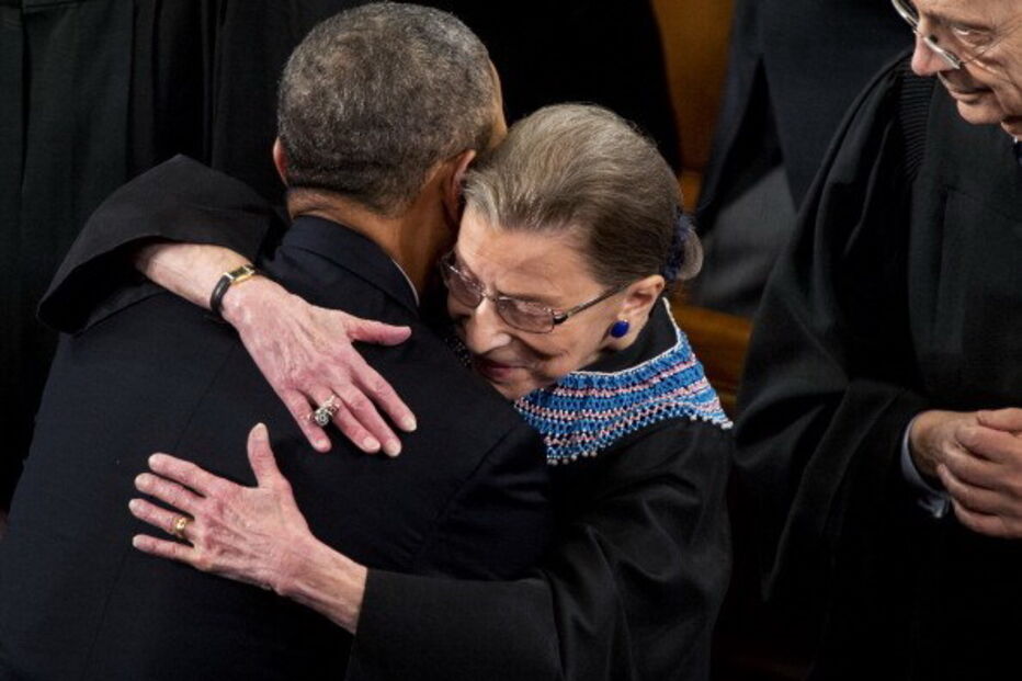 Barack Obama e Ruth Bader Ginsburg