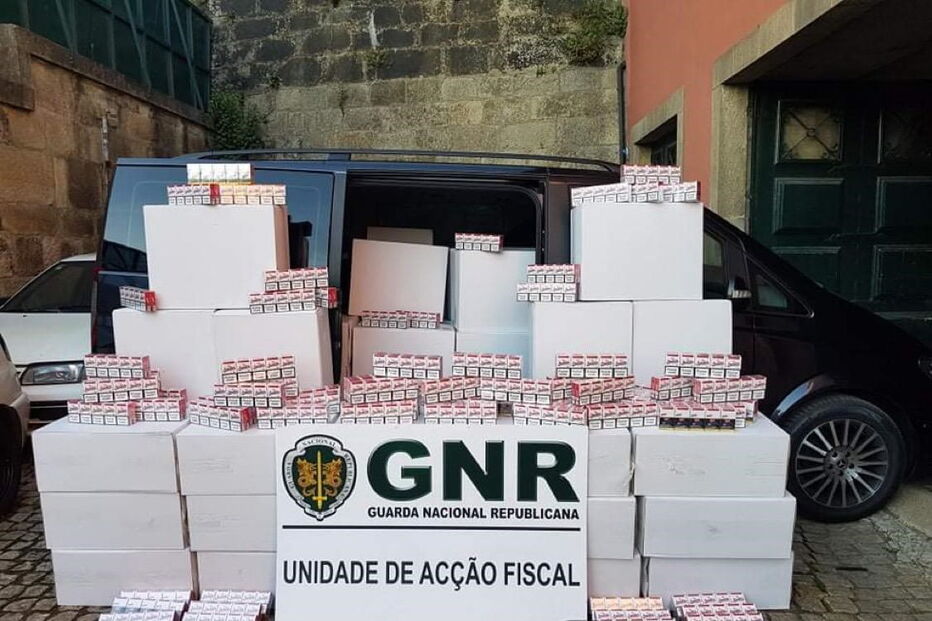 Cigarros apreendidos pela GNR