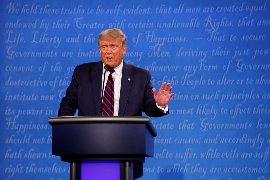 As imagens que marcaram o primeiro debate de Donald Trump e Joe Biden