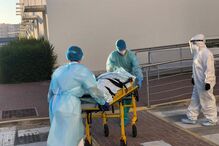 Doentes com Covid-19 no Hospital das Forças Armadas, em Lisboa