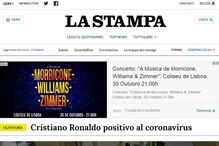 Cristiano Ronaldo em destaque na imprensa mundial