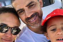 Isabel dos Santos com o marido, Sindika Dokolo, e o filho mais novo