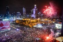 Manifestações contra a nova lei do aborto em Varsóvia