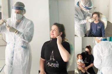 Katia Aveiro e os filhos submeteram-se ao teste à Covid-19