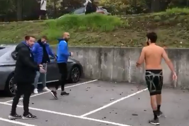 Fernando Madureira filmado em combates de rua