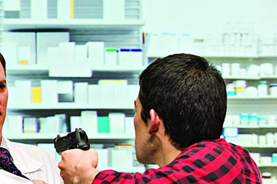 Pistola usada para ameaçar