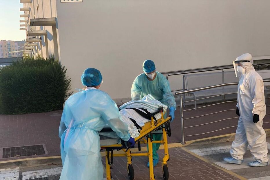 Doentes com Covid-19 no Hospital das Forças Armadas, em Lisboa