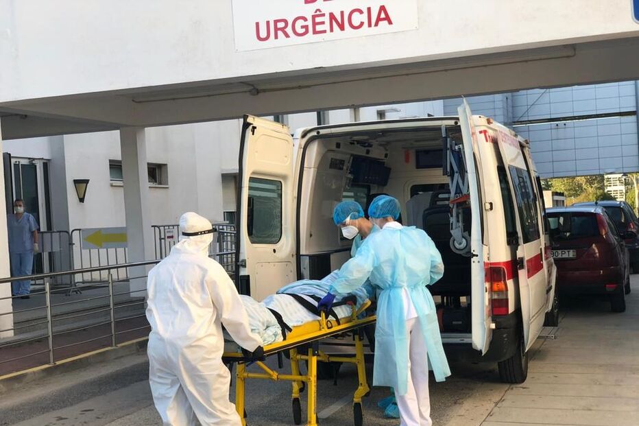 Doentes com Covid-19 no Hospital das Forças Armadas, em Lisboa