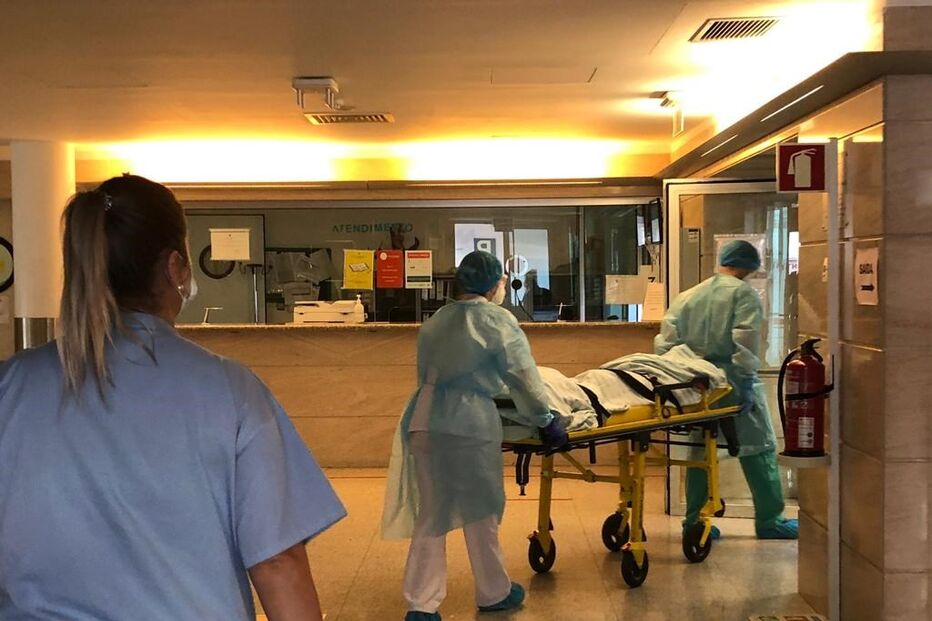 Doentes com Covid-19 no Hospital das Forças Armadas, em Lisboa