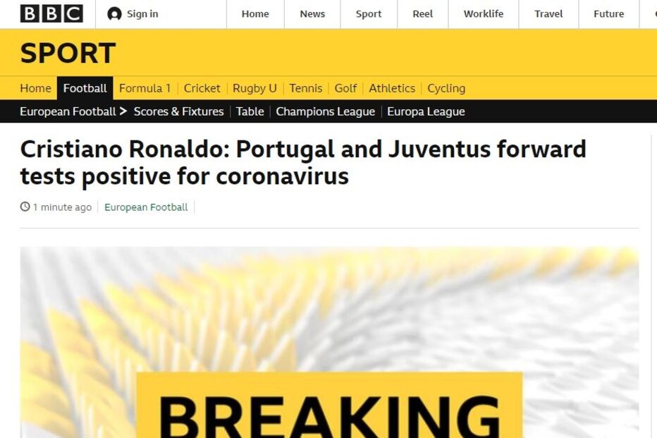 Cristiano Ronaldo em destaque na imprensa mundial