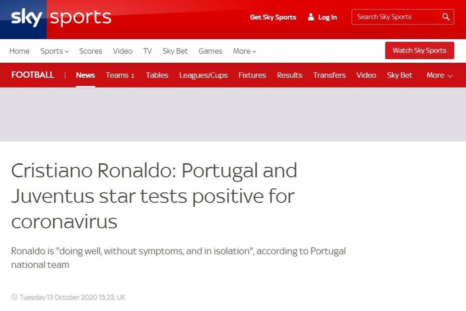 Cristiano Ronaldo em destaque na imprensa mundial