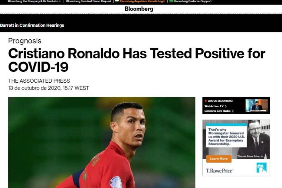 Cristiano Ronaldo em destaque na imprensa mundial	