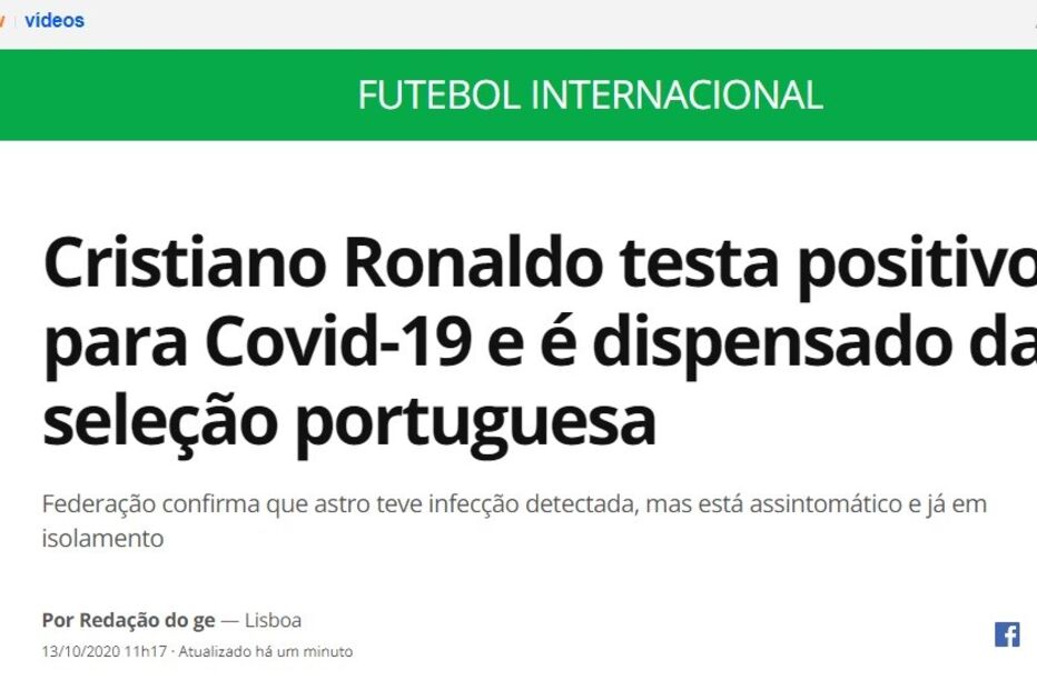 Cristiano Ronaldo em destaque na imprensa mundial	