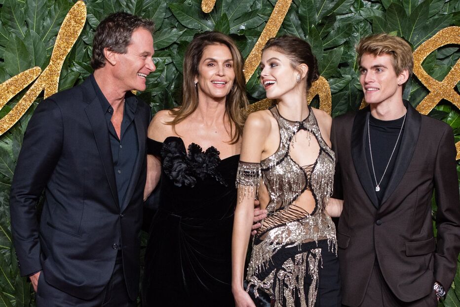 Cindy Crawford com a família