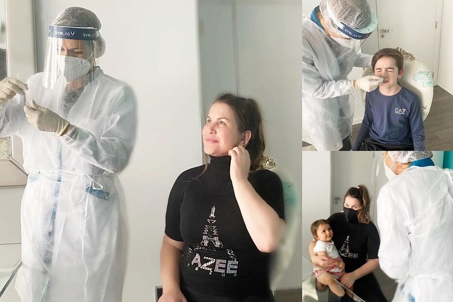 Katia Aveiro e os filhos submeteram-se ao teste à Covid-19