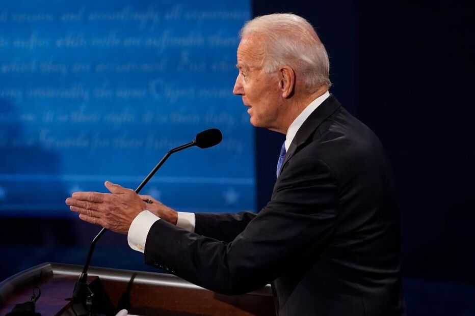 Joe Biden no debate eleitoral 