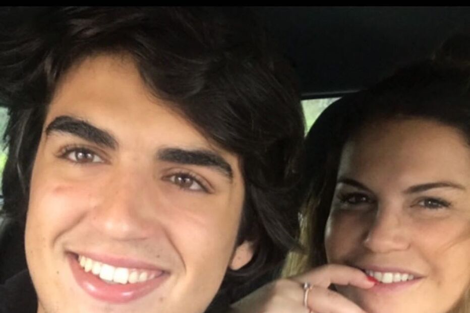 Katia Aveiro e o filho mais velho, Rodrigo