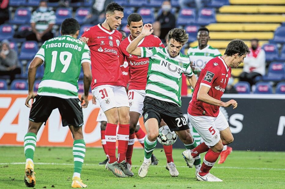 Pedro Gonçalves brilhou ao apontar os dois golos do Sporting