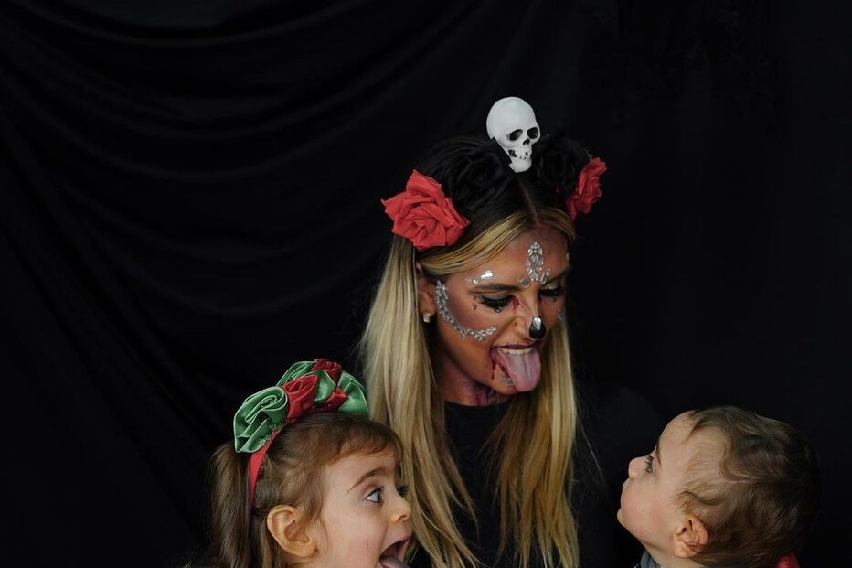 Liliana Filipa com Ariel e Santi