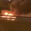 Carro consumido pelas chamas no IC17 em Lisboa. Veja as imagens