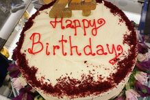 O bolo de aniversário