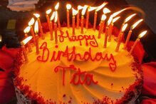 O bolo de aniversário