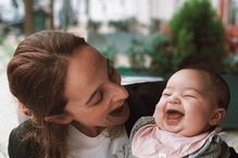 Sara Prata com a filha, Amélia