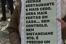Manifestação no Rossio, em Lisboa