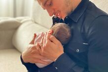 Cédric Soares com a filha