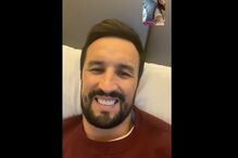 César Peixoto em videochamada com Diana Chaves e a filha, Pilar